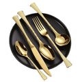 18/8 Stainless Steel Hammered Nordic Cutlery Set Dinner Knife Fork Spoon Flatware Sets for Event Wedding