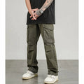 Custom Label  Drop Ship  Stock Street Wear Stock Black Men Stacked Cargo Flared Jeans