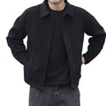 RNSHANGER Men's Loose Casual Denim Jacket Fashion Korean Style Simple Lapel Button-up Coats Solid All-match Jean Jacket