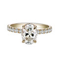14k Yellow Gold Ring 6x8mm 1.2 Carat Oval Moissanite d Color Vvs 14k Gold Wedding Engagement Ring