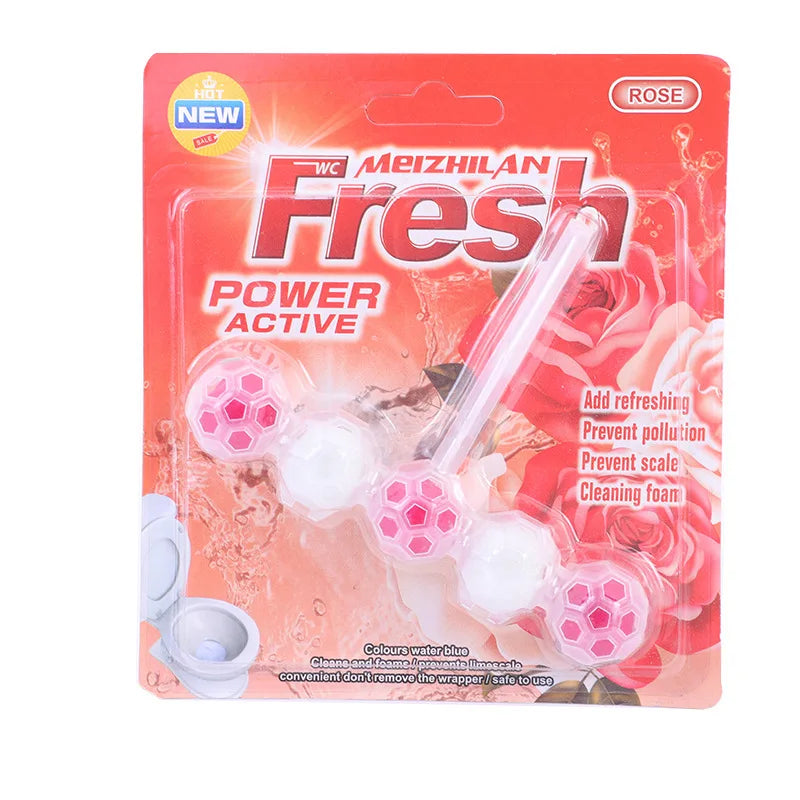 2023 Hot Selling WC Cleaner Block Solid Pattern Toilet Cleaning Balls Eco-Friendly and Stocked Rim Bowl Deodorizer for Toilets