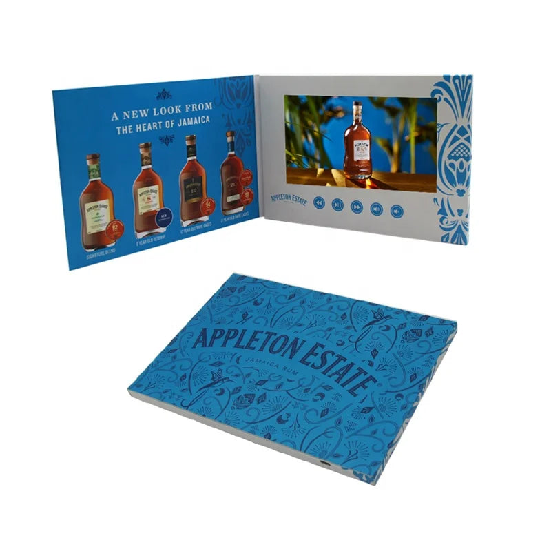 7Inch High-Resolution Digital LCD Screen Christmas Card Video Brochure Lithium Battery Type-C/Micro Connector Business