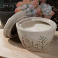 Merlin Living Room Decor Rustic Style Ceramic Candle Jar Candle Holder for Candle Stand