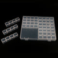 Professional Square Plastic Solid 56-Cell Nail Storage Box with Rhinestones OEM/ODM Manicure Accessories Container for Salon Use