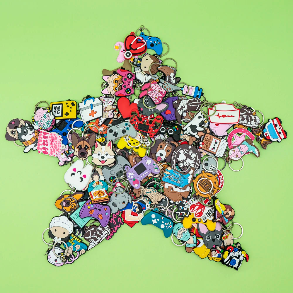 Wholesale Cute Keychain Accessories Custom Kawaii Keychains with Anime Toys and Promotional Keychains & Carabiners