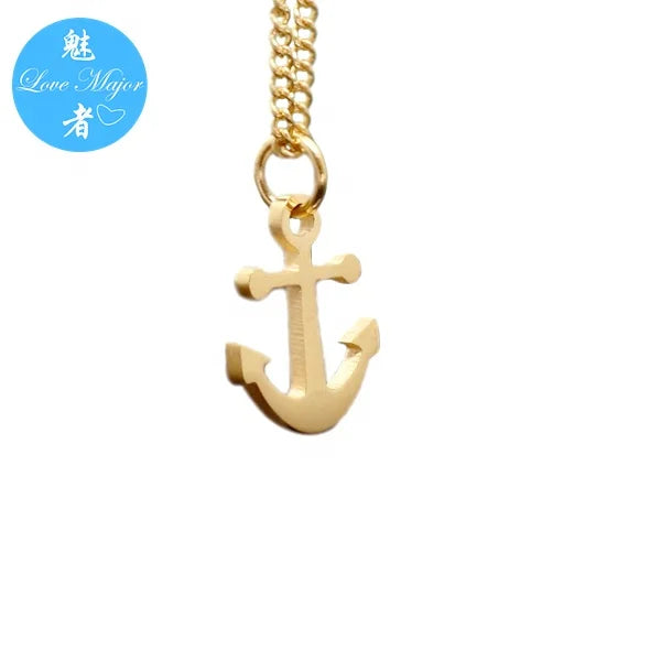 Ready to Ship Gold Plated Stainless Steel Necklace With Settle Down Promise Charm Jewelry for Women