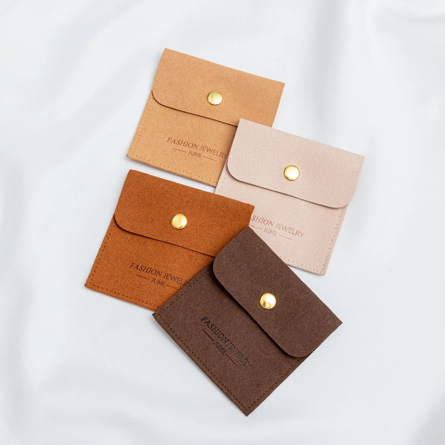 Hot Selling Envelope Flap Microfiber Jewelry Pouch Suede Necklace Jewelry Packaging Pouches Box With Logo Bracelet