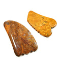 Huiying Genuine Spiky Mookaite jasper Guasha Board in Customized New Shape Spiky Guastone for Body Massage