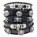 Handmade Beaded Leather Bracelet Sets for Men and Women Personality Fashion Charm Bracelets