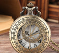 Antique Bronze Watch Hollow Big Size Compass Pocket Watches