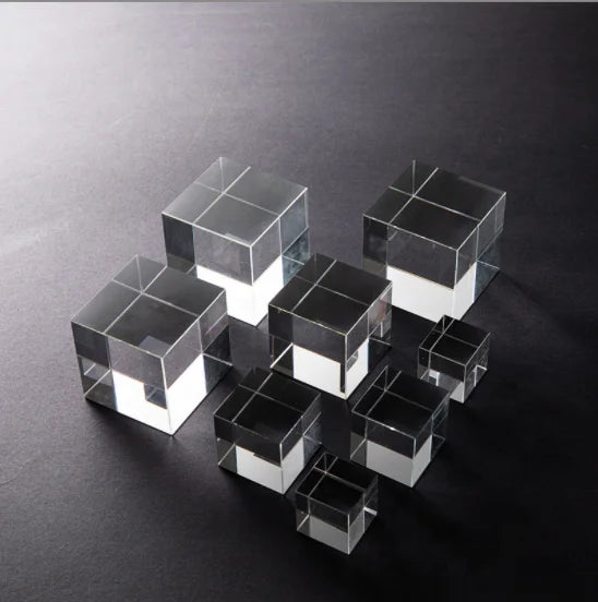 KS-002 Top Quality Crystal Cube Inside Carving Taj Mahal Paperweight