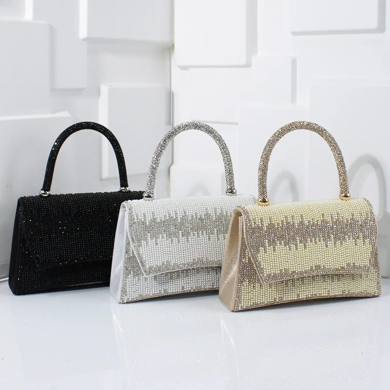 New Fashion Shine Ladies Chain Shoulder Bag Wholesales Dinner Purse Diamond Wedding Evening Clutch Bags for Women