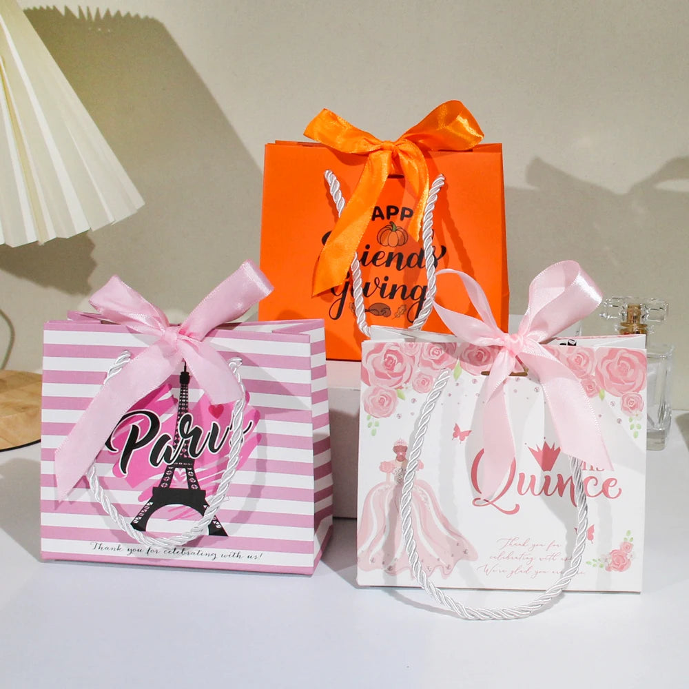 Wholesale Luxury Small White Paper Bags with Handles Custom Logo for Clothing Socks Shoes