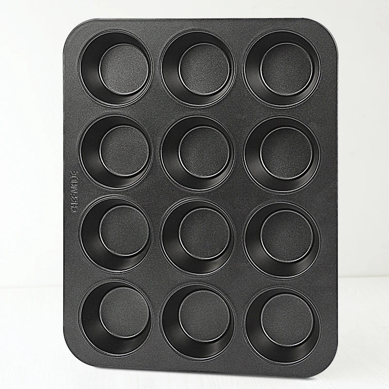 CHEFMADE Basics Series WK9298 Carbon Steel Bakeware 12 Cups 12Cup Nonstick Cup Cake Cupcake Muffin Baking Pan