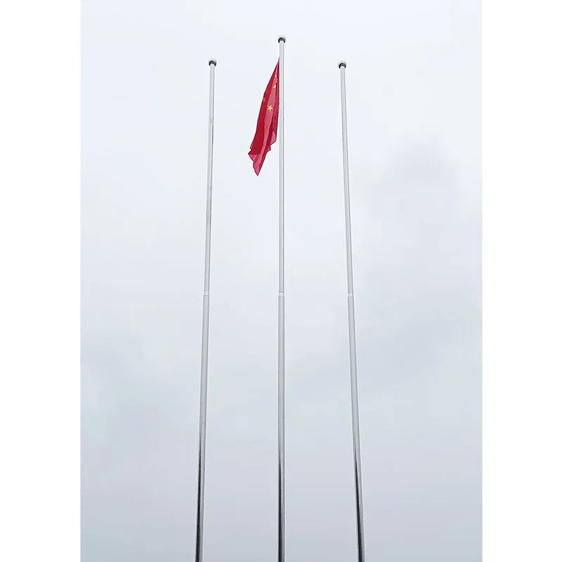 Large Automatic Flag Pole 20 Ft Stainless Steel Flag Pole Outdoor Flagpole