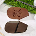 Practical Outdoor Sport Accessories Golf Iron Cover Solid Color Pu Leather Golf Head Covers