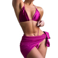 Sexy Bikini 2025 Swimsuit Women Mesh Thong Bikinis Set Swimwear Female Bathing Suit 3 Piece Set Swimsuits