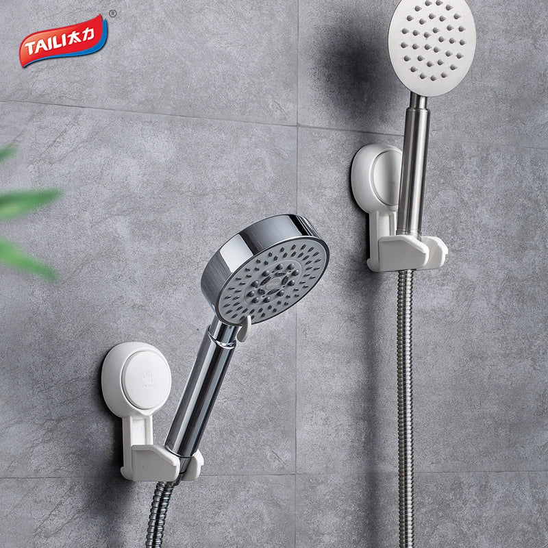 TAILI Wall Mount Bracket Suction Cup Shower Head Holder Universal Fit for Handheld Shower