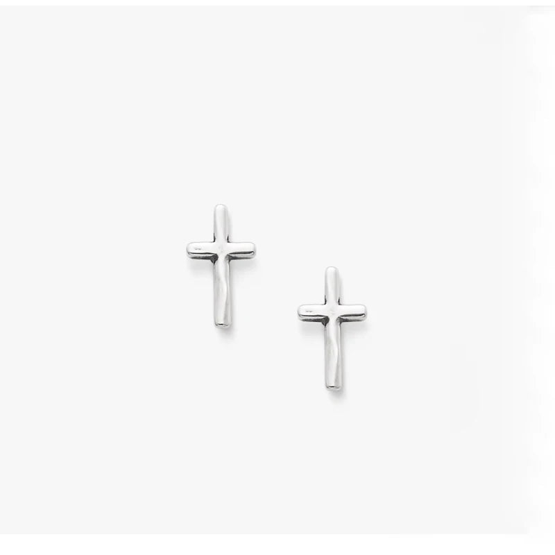 Wholesale 925 Sterling Silver Earring Antique Silver Earrings Horizon Cross Stud Earrings for Women