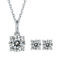 2022 Hot Sale Serendipity Gra Moissanite Jewelry Set Bridal Necklace Jewelry Set Earrings Ring for Unique Design