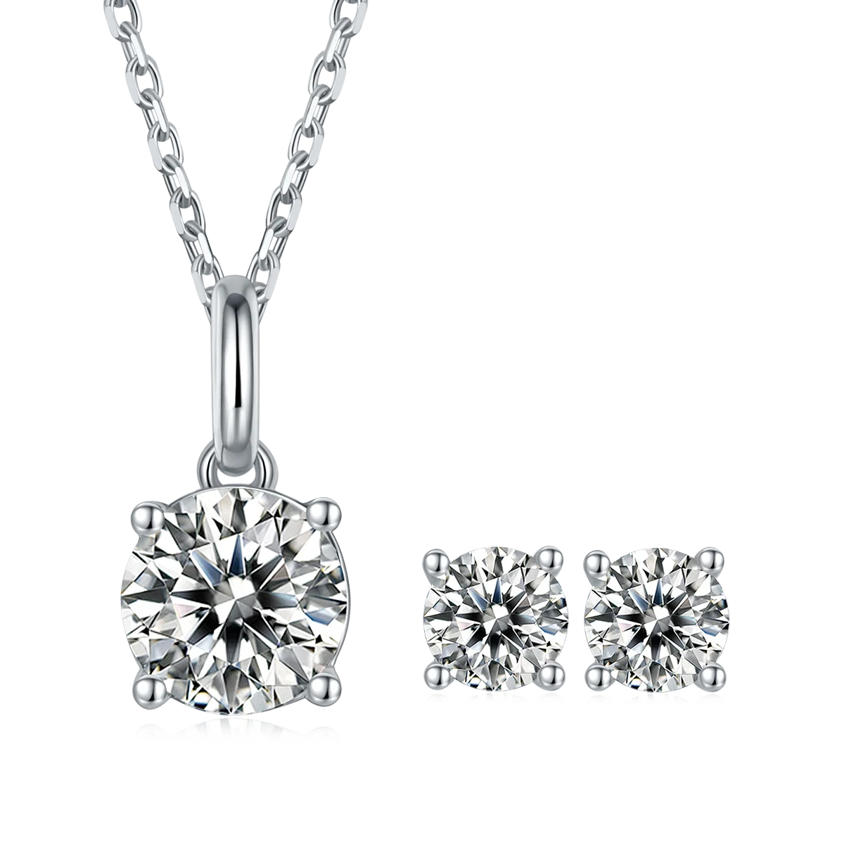 2022 Hot Sale Serendipity Gra Moissanite Jewelry Set Bridal Necklace Jewelry Set Earrings Ring for Unique Design