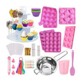 2025 Hot Cake Pop Maker Kit 454Pcs Silicone Lollipop Mold Set Baking Supplies with 3 Tier Cake Stand Chocolate Candy Melting Pot