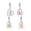 Fit Original Pan Charms Bracelet 925 Sterling Silver Girl and Dog Walk Together Bead for Women Jewelry Making