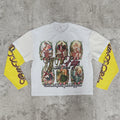 US Free Tax Custom Heavy Weight Cotton Waffle T-shirt Double Layer Long Sleeve t Shirt DTG Print Oversized Unisex Tee