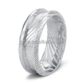 POYA 8mm Personalized Damascus Steel Ring Core Ring Blank Ring for DIY Birthday Gift Wedding Band Handcrafted Jewelry