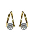 SC Hot Selling Luxury Gold Plated Ear Buckle Round Ball Zircon Earrings Korean Crystal Earrings for Girl Women