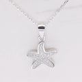 POLIVA Wholesale Fashion Jewelry 925 Sterling Silver Pendants 3A Cubic Zirconia Rhodium Plated Starfish Pendant