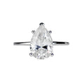 Certified Moissanite Solitaire 2 Carat Pear Shaped Engagement Ring 18K White Gold/925 Silver Wedding Jewelry Diamond Gemstones