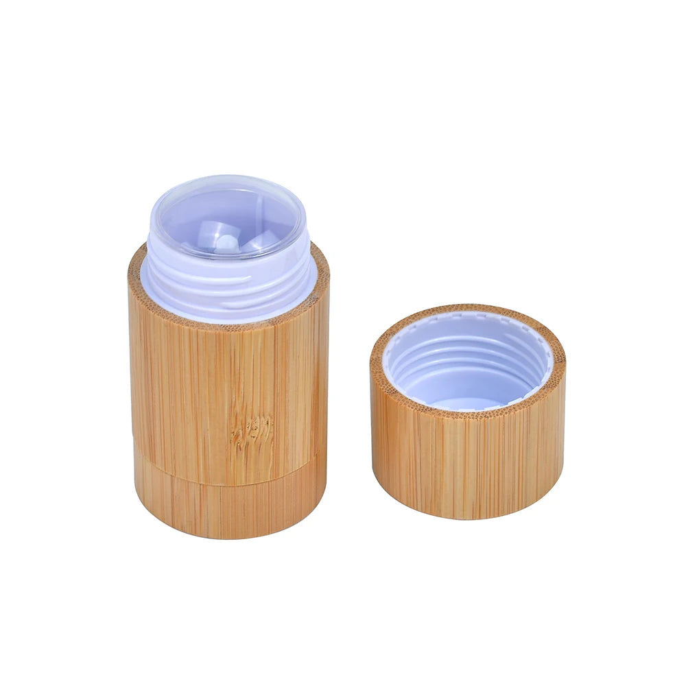Empty Round Twist up Deodorant Stick Container Bamboo Tube 15ml 30ml 50ml 75ml Bamboo Deodorant Tube