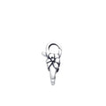 Oxidized 925 Sterling Silver Flower Shaped Double Lobster Clasp Bracelet Closure Extender for Jewelry Findings