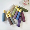 Morandi Series 10ml Roll-On Perfume Packaging Matte Colored Cylinder Roller Bottle for Essential Oils Glass Bottles Refillable