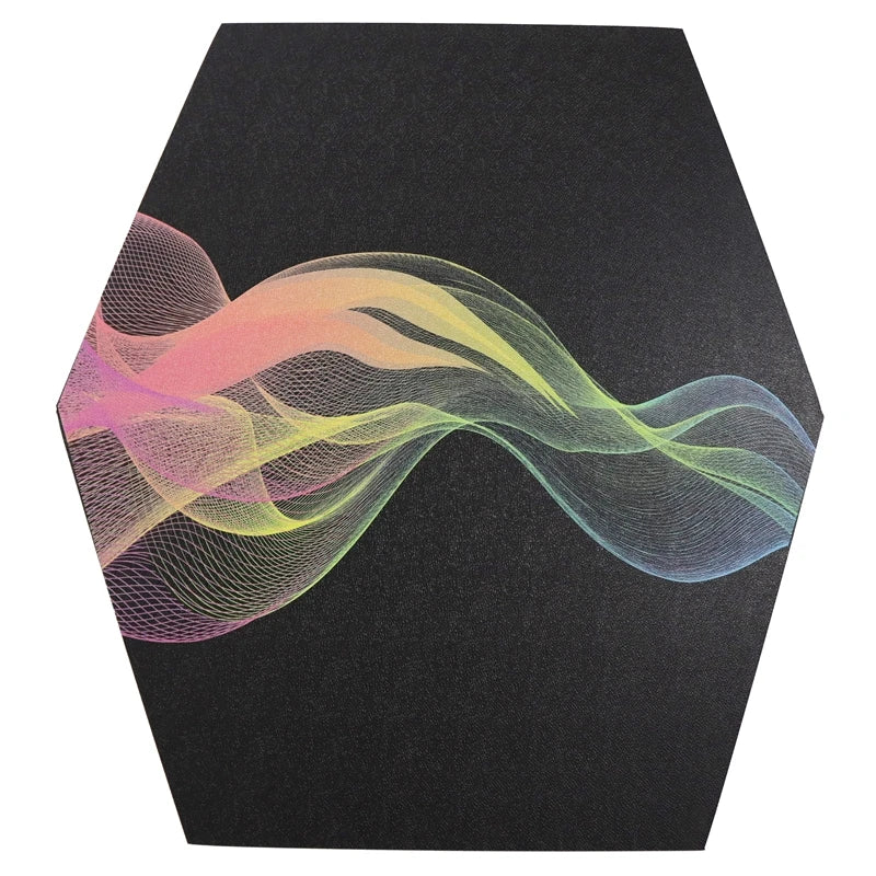 Hexagon Luxergoods Modern PVC Office Chair Mat Customized Patterns Logos Stain Resistant Non-Slip Protective for Home Office Use