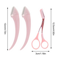 Women's Stainless Steel Makeup Tools Eyebrow Trimmer Scissors and Comb Beauty Scissors