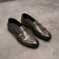 Men's Winter Party Office Casual Loafers Low Top Slip-on Microfiber Leather Shoes with PU Lining