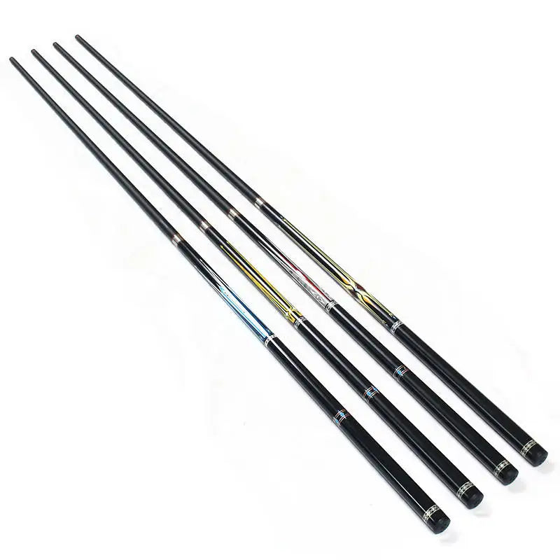 Wholesale Price 12MM Tip 57" Pool Cue 2-pc Center Jointed Carbon Graphite Black Billiard Cue Stick