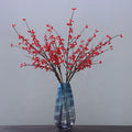 M56 Christmas Ornaments Decoration Supplies Long Stem Christmas Tree Berries Pick Branches Red Fruits Artificial Christmas Berry