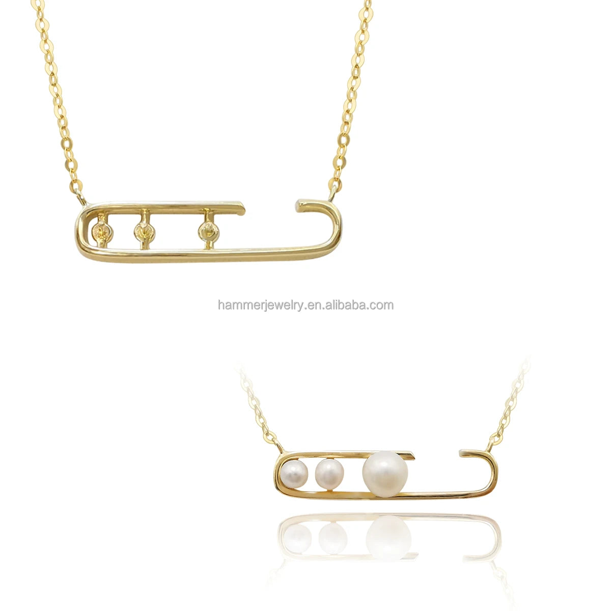 Factory Price 14k Soild Gold Jewelry Necklace Mounting for Pearl Necklace Making Semi-mount for Diy Jewelry