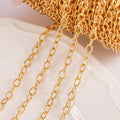 Lead-free and Nickel-free 18K Gold Plated Chain Brass Simple Fashion Jewelry Cross Chain Figaro Chain for Jewelry Making