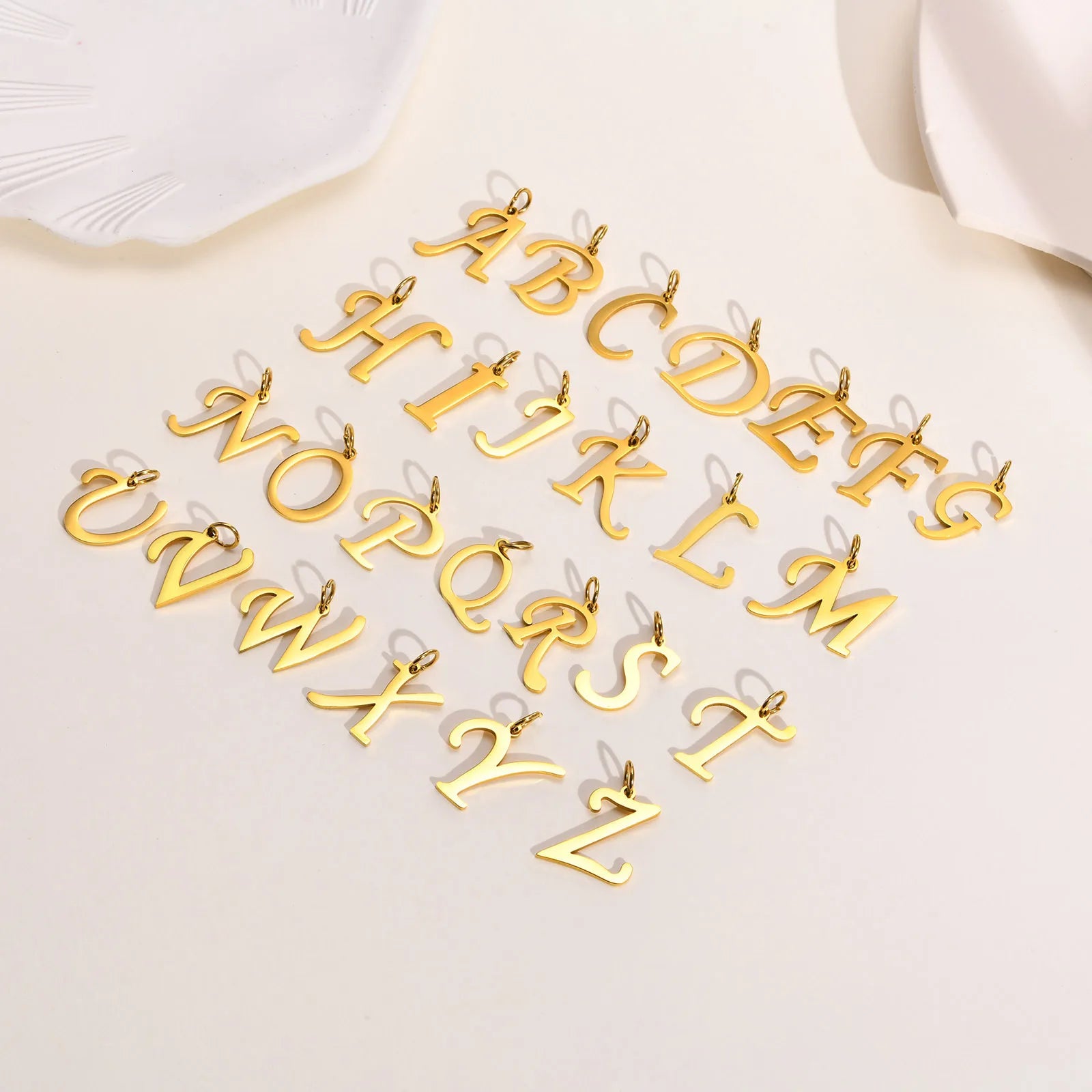 New Arrival A-Z Letter Pendant Jewelry Gold Plated Initial Letter Stainless Steel Pendants for Jewelry Making