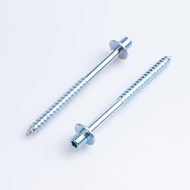 ISO Metric M8x90mm Carbon Steel Zinc Plated Double Sided Screw Double Head Ended Hanger Bolt with Washer GDTYF LS090-DD01
