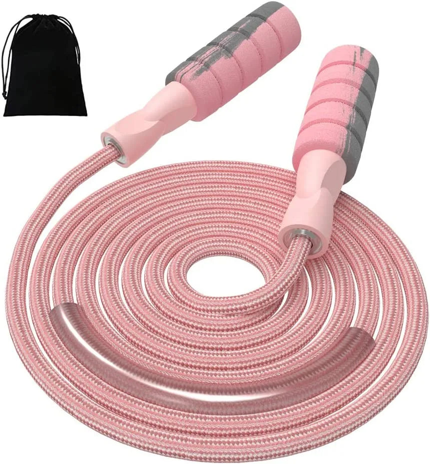 Corde Sauter Custom Logo Weighted PVC Jump Rope Durable Unisex 3m Cotton Rope with Black Bag for Sports & Skipping