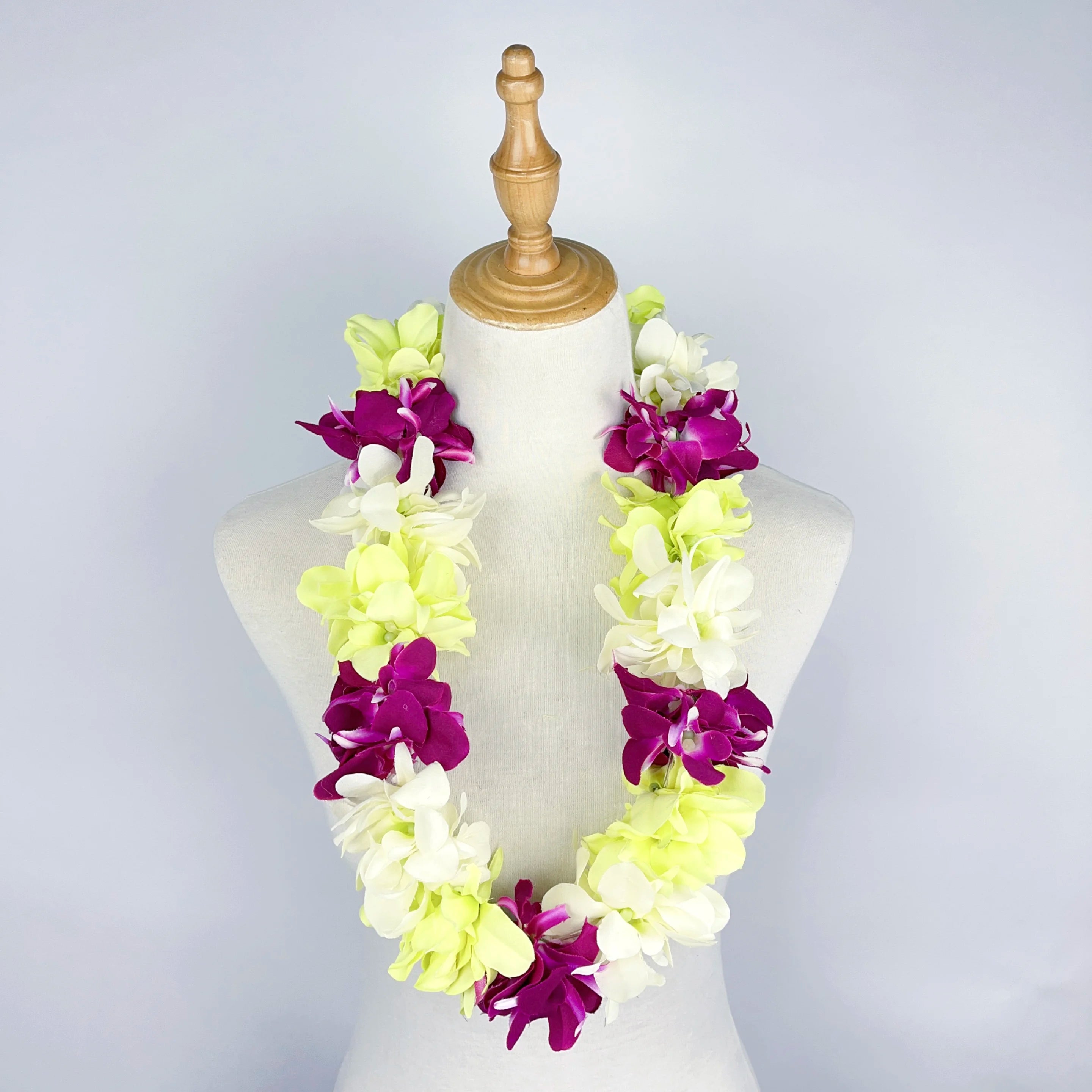 Factory Supplier Artificial Velvet Orchid Lei Hawaiian Leis Bulk for Hula Dance Beach Party KN-hl128