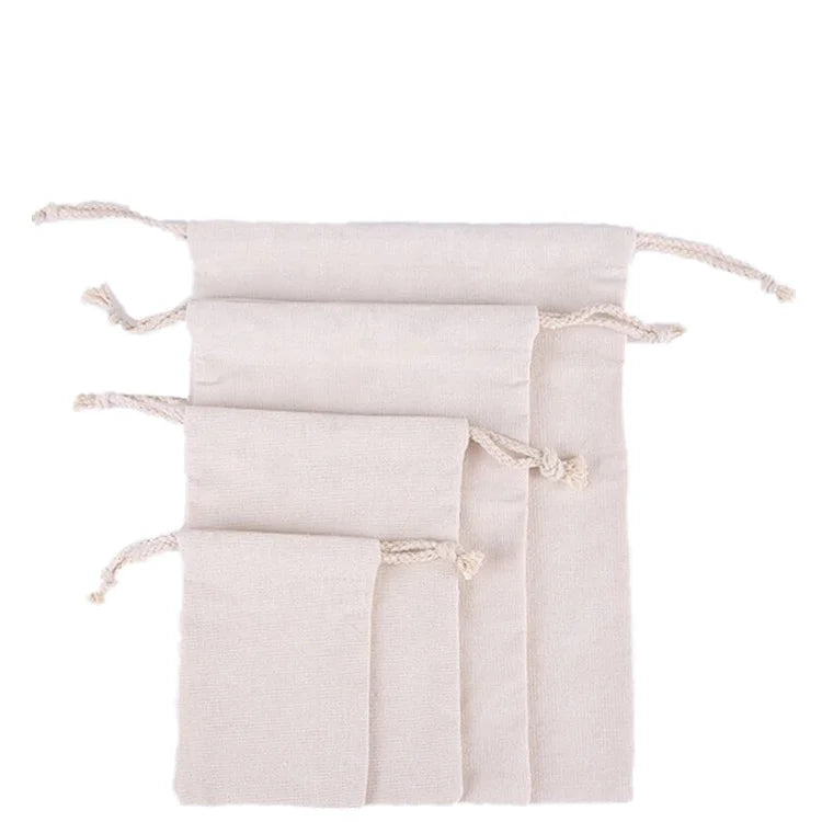100% Eco Friendly Reusable Promotion Gift Bag Custom Jute Fashion Drawstring Pouch Natural Medium (30-50cm) Silk Screen Printed