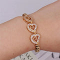 Exquisite High-End Women's Trendy Bracelet Heart Shape Versatile Copper Zircon Light Luxury Fashion for Gifts