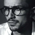 Bold Glasses Acetate Optical Frame Thick Frame Retro Eyeglasses Round Vintage Frame Blue Light Blocking Glasses Men