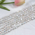 8-9mm Natural White Color Real Freshwater Keshi Loose Pearls Beads Strand for Women Jewelry Making